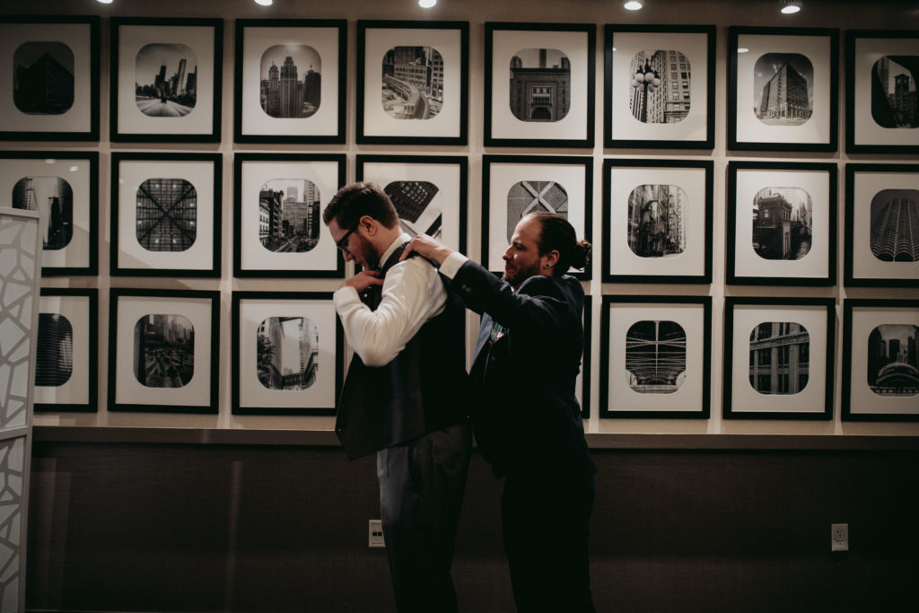 Preparing the groom