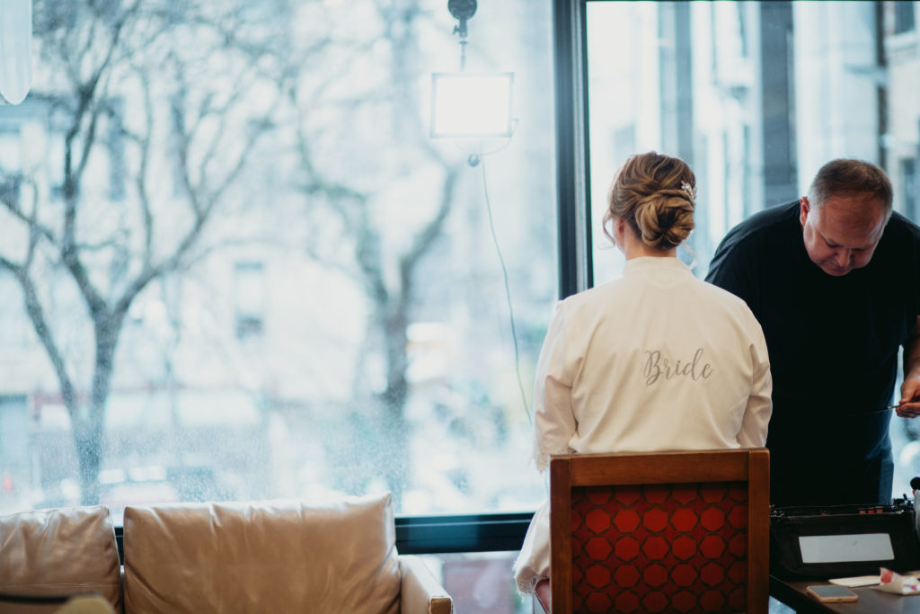 Preparing the bride