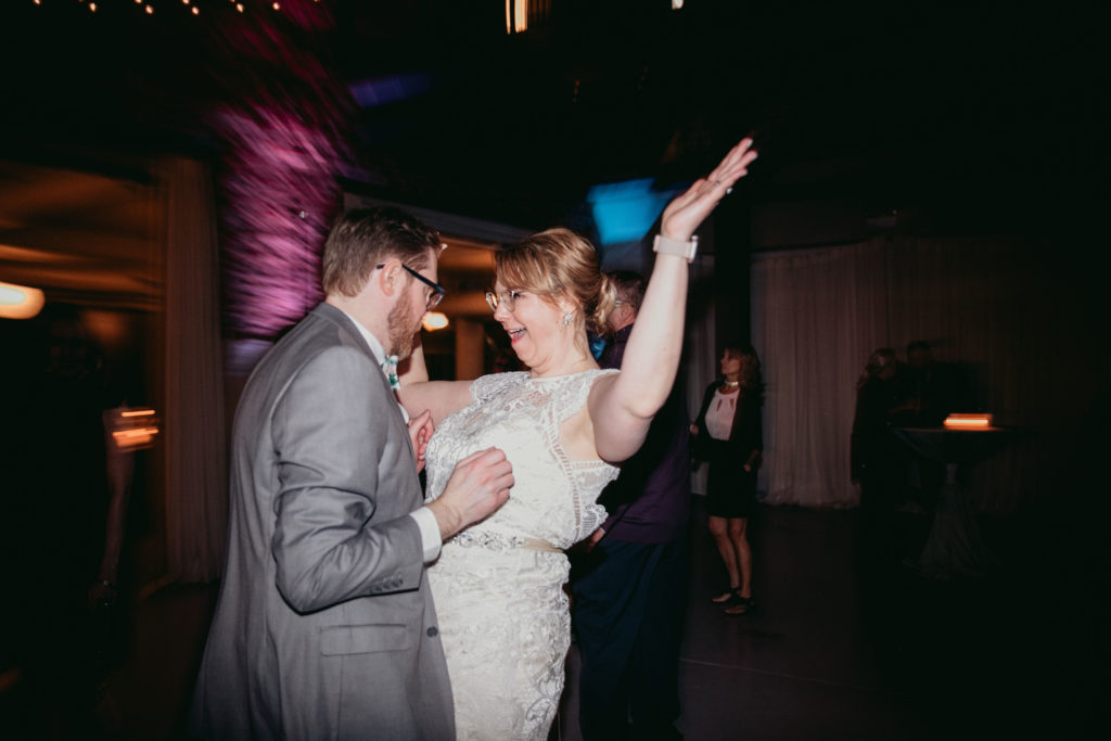 Bride and groom dance