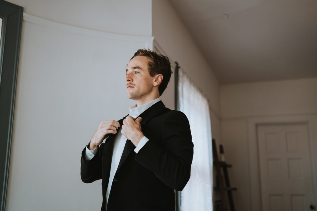 Dressing the groom