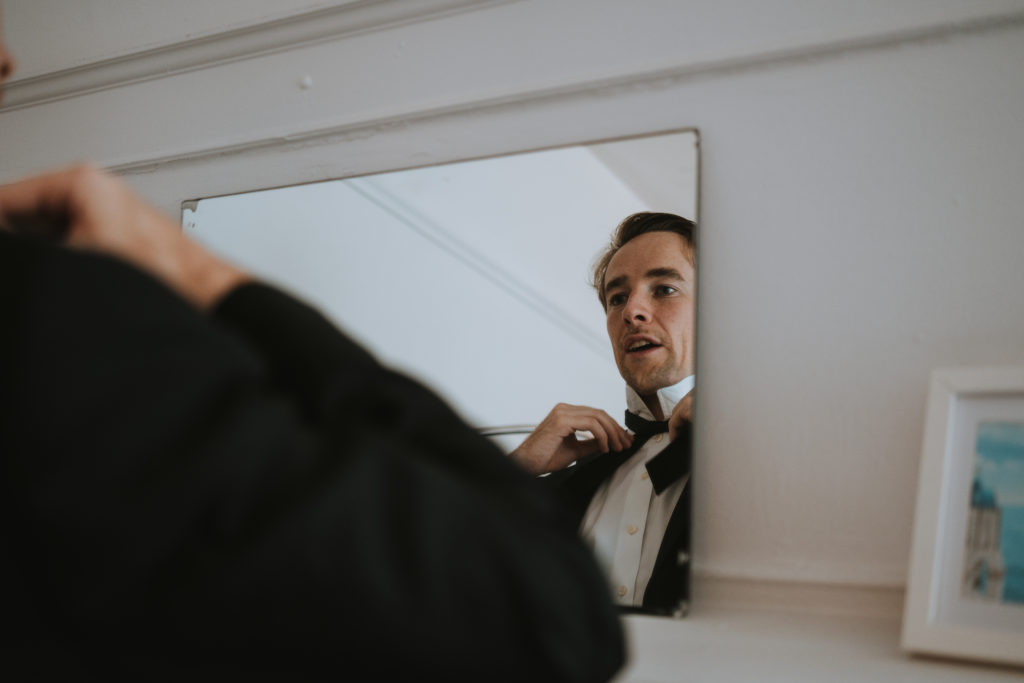 Dressing the groom