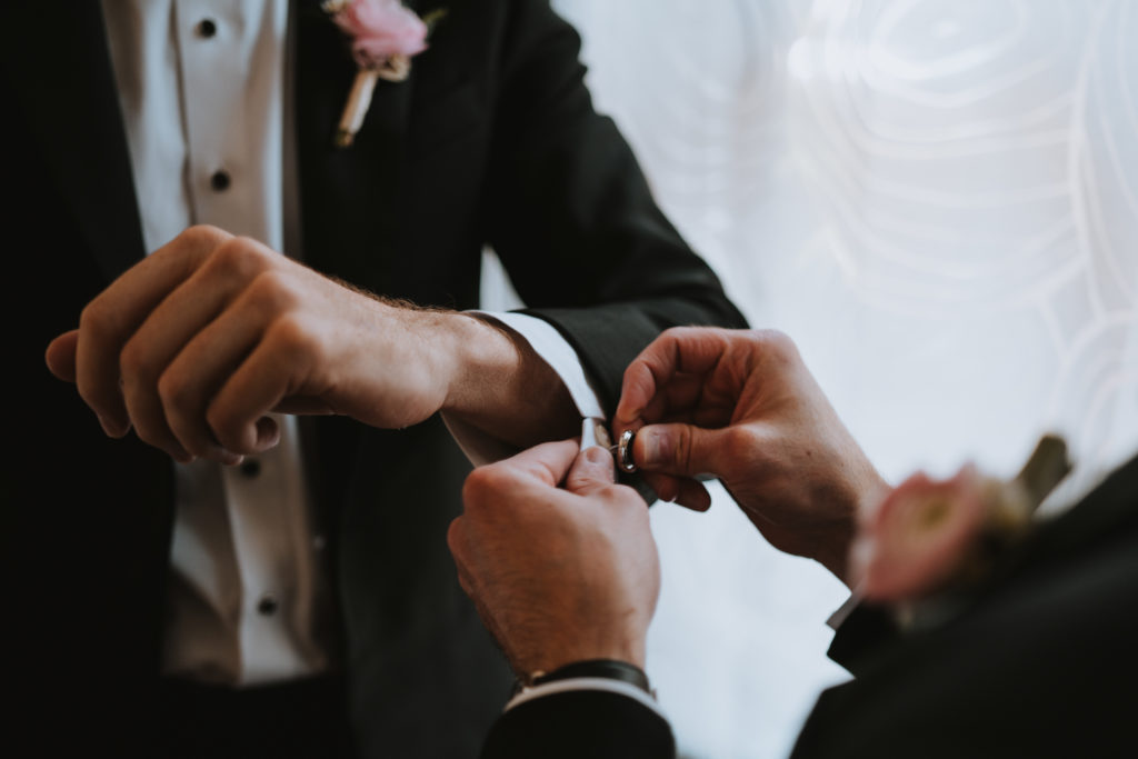 Dressing the groom