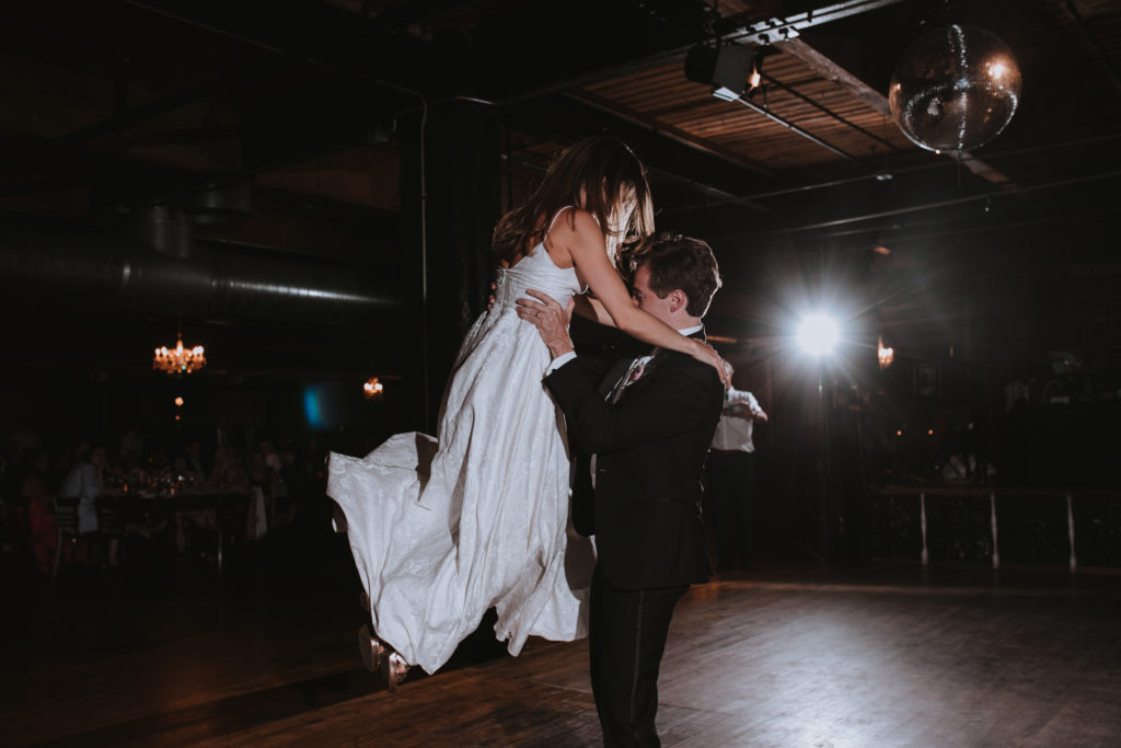 bride and groom dance