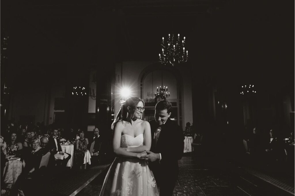 Black and White Wedding Photo