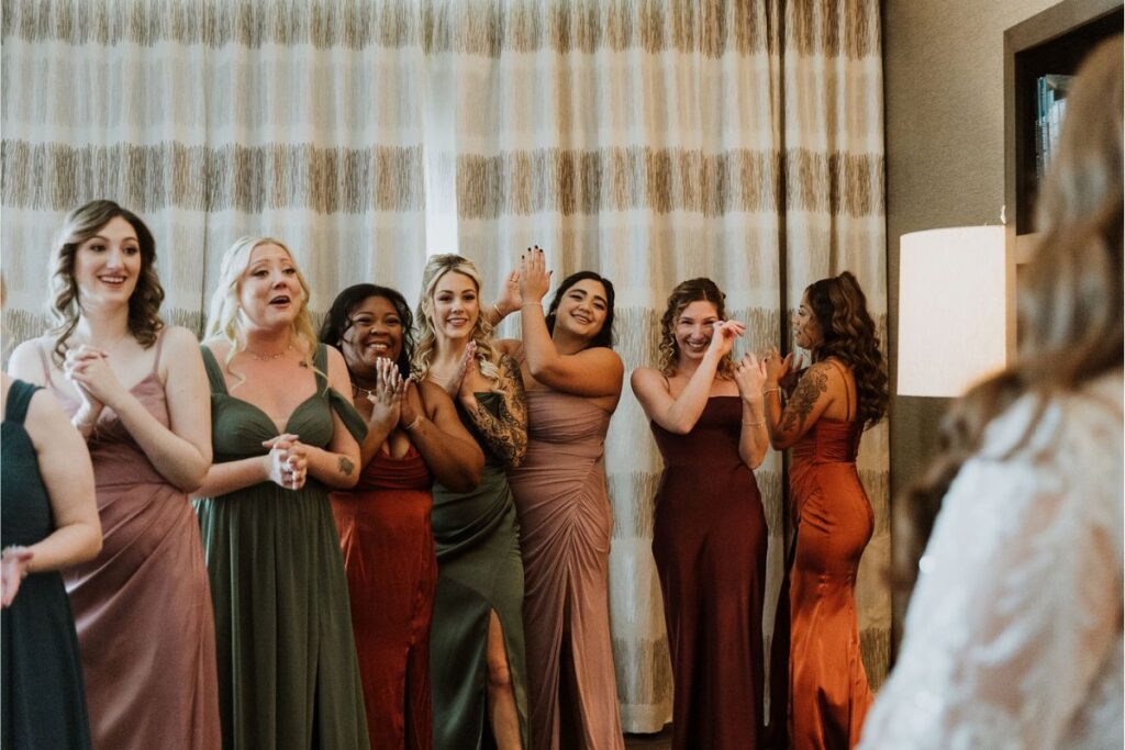 Bride and her friends