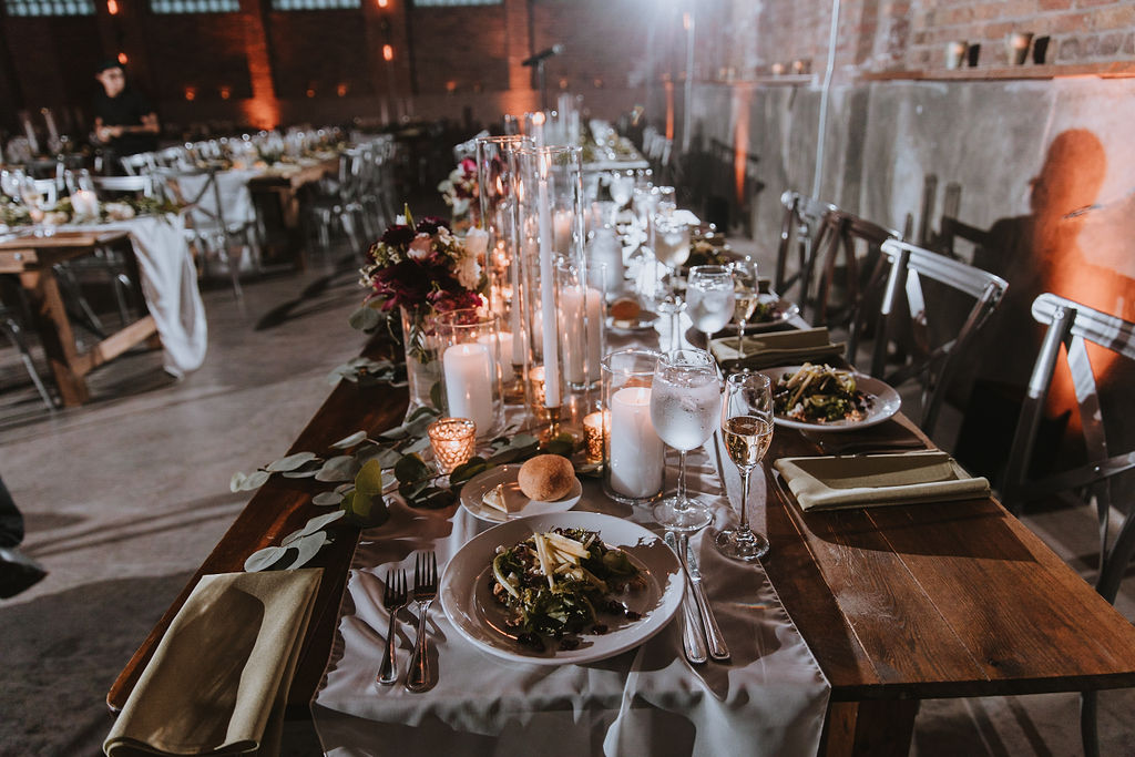 Wedding dinner table