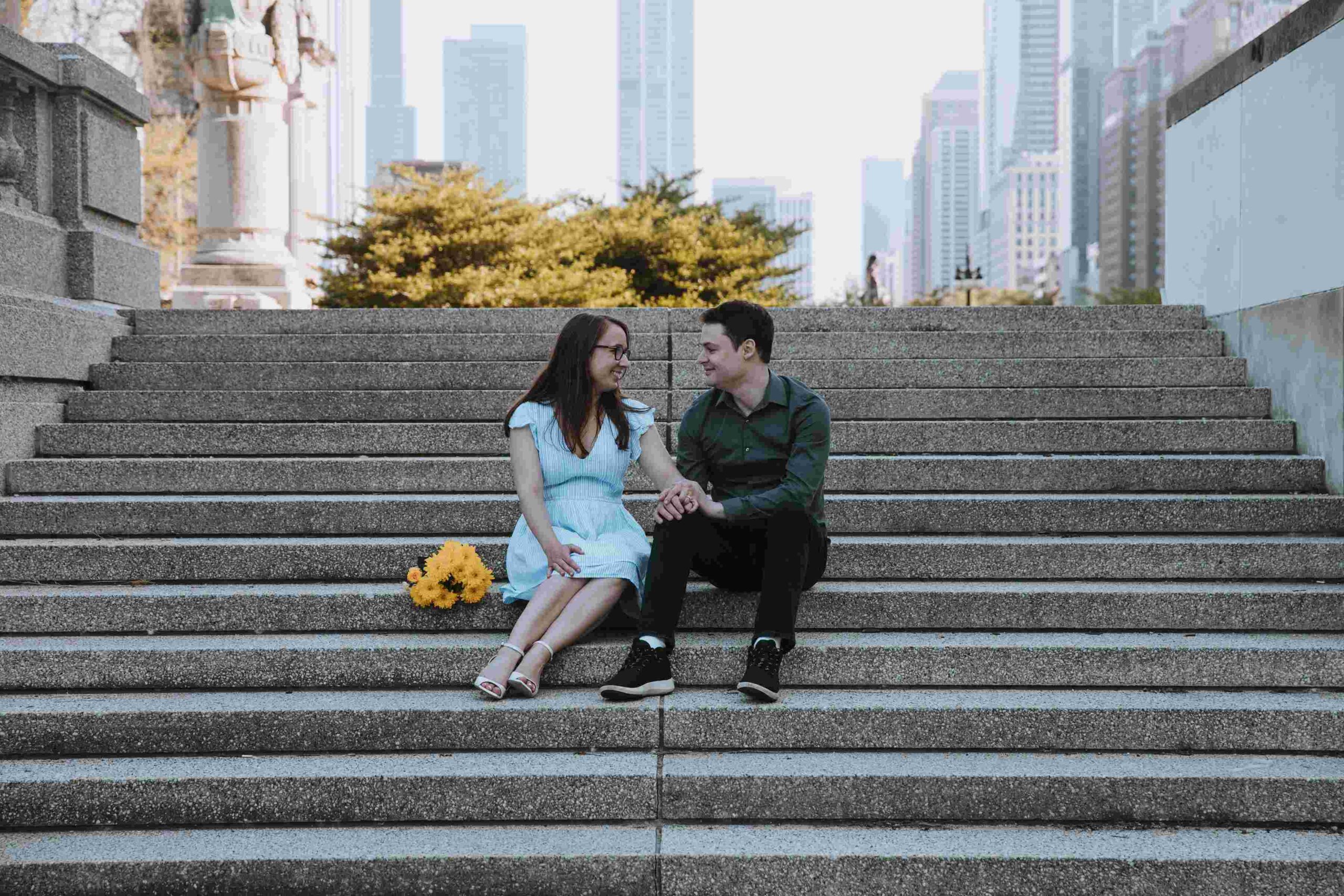 Urban engagement photos in Chicago