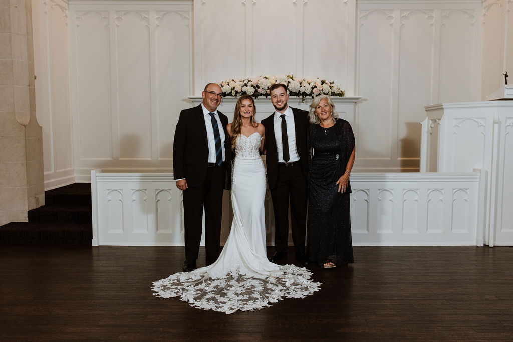 Formal Portraits with parents at the wedding