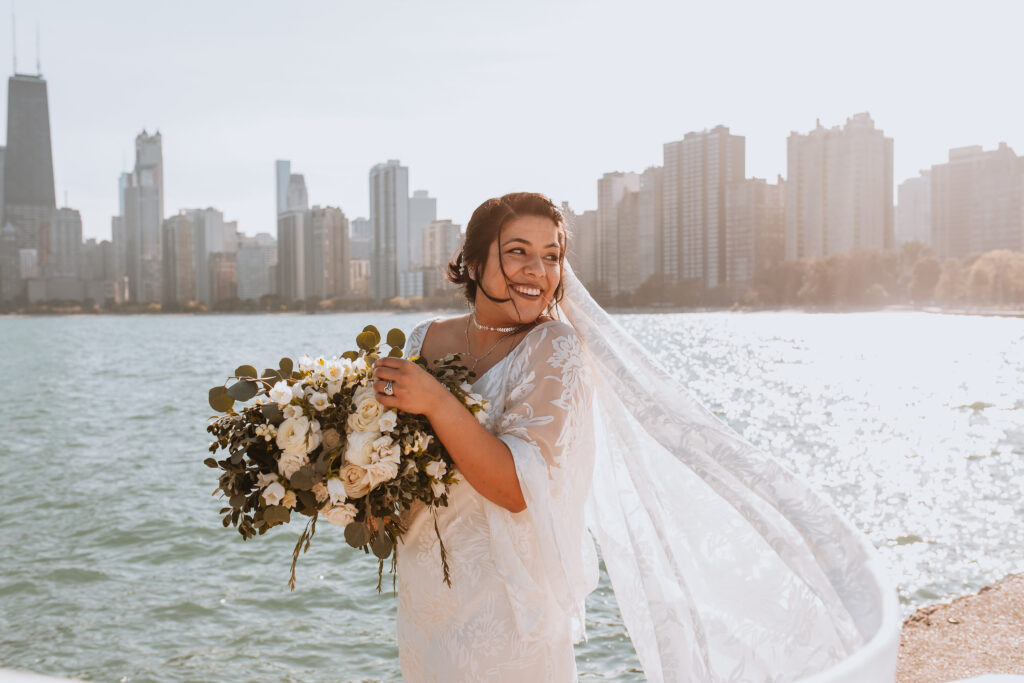 North Avenue Beach: one of the best iconic locations for Chicago wedding photography